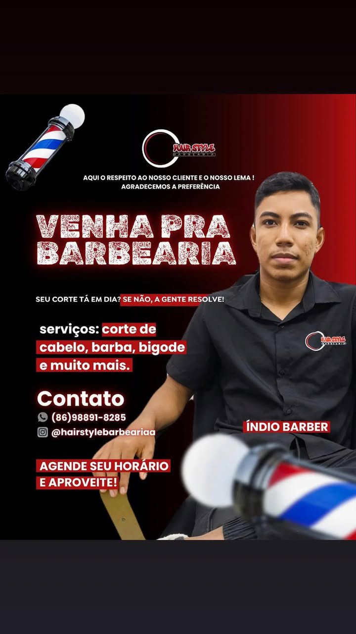 Índio Barber — barbeiro da Hair Style Barbearia